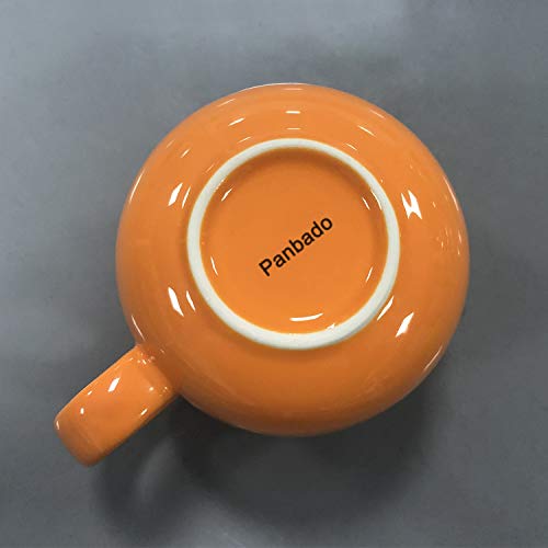 Panbado KT047 6 Piece Porcelain 6 Colors Chunky Mugs Ceramic Cups, 13.5 Ounce for Specialty Coffee Drinks, Latte, Cafe Mocha and Tea, 5" (13×10×8.5 cm) - Thumbnail 4