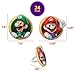 DecoPac Super Mario Rings, 24 Nintendo Cupcake Decorations Featuring Mario And Luigi, Cake Toppers For Birthday, Gaming, Party - 24 Pack