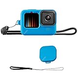【Funda de goma】 Esta funda de silicona azul suave y duradera ofrece protección adicional contra el polvo, arañazos, huellas dactilares y guijarros voladores.