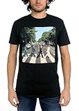 The Beatles Abbey Road Adult T-shirt - Black (Medium)