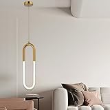 moderno a forma di globo dorato - di metà secolo con led dimmerabile, design ovale per camera da letto, soggiorno, bagno, ristorante