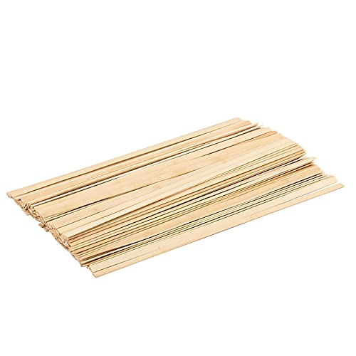 JEUIHAU 400 PCS 15.5 Inch Natural Bamboo Sticks, 3/8 Inch Width Strong Wooden Craft Sticks for Craft Projects, Model Making, Garden Marker, Kite Making - Thumbnail 5