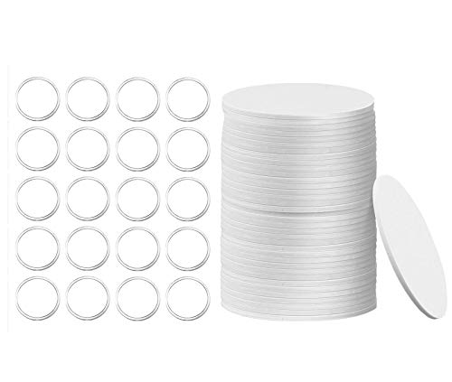 20 x 215 NFC Tags Round 25mm(1 inch) Blank White NTAG215 NFC Cards Compatible with TagMo Amiibo and All NFC Enabled Mobile Phones & Devices with 20 Transparent Coin Holders