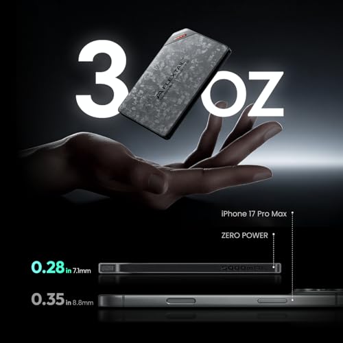 Image of FLEXTAILGEAR 5000mAh Power Bank, Outdoor Portable Power Bank | Ultra-Lightweight Outdoor Travel Fast Charging Waterproof Carbon Fiber, Slim USB-C Portable Charger Battery Pack for Phones