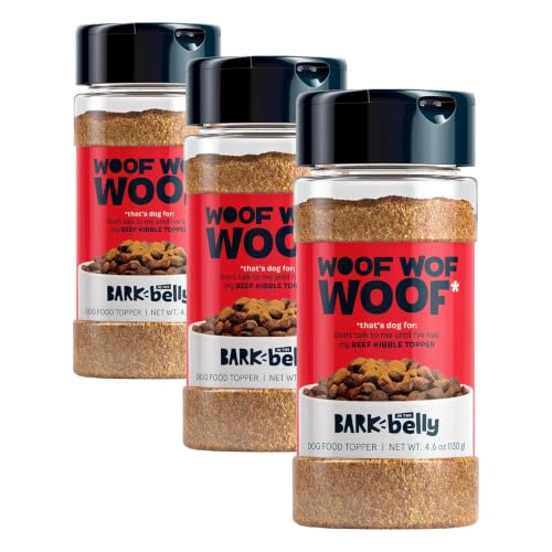 Image of BarkBox Beef Dog Treat Topper High Protein Limited Ingredient Mixer, Rosemary Extract for Large & Small Breeds, Elevate Dog Food Dining, Shake & Pour for Dog Bowls - 4.6 Oz (Pack of 3)
