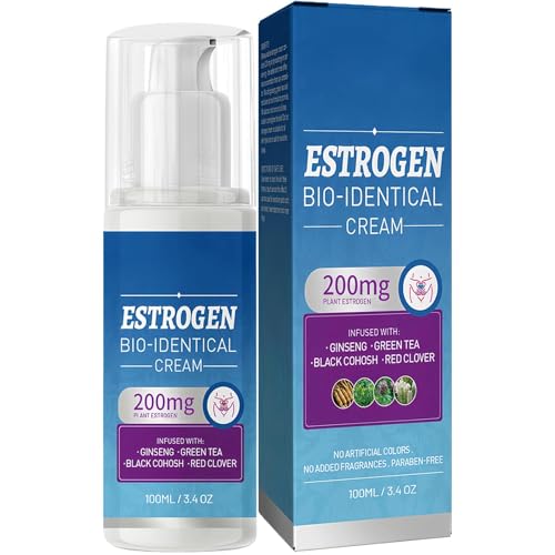 Estrogen Cream for Hormone Balance Plants Bioidentical Estrogen Cream for Women Menopause Relief Balance Support for Body Gift for A Middle-Aged Friend (Blue Box) 100ml