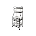 YANQING 4-Tiers Kitchen Bakers Rack wózek kuchenny, stojak do kuchenki mikrofalowej z pogrubioną bambusową deską do krojenia – wielofunkcyjny regał kuchenny regał podłogowy – wysokiej jakości szafka kuchenna ze stali nierdzewnej (kolor : B)
