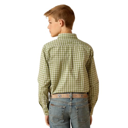 ARIAT Boys's Pro Series Eilad Classic Fit Shirt, Green, Small4