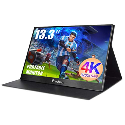Portable Monitor,13.3 Inch USB-C Poratble Display,3200X1800 Computer Monitor Game Screen Typec-C HDMI Monitor for Laptop PC MAC Phone Xbox,Protect Case Included Prechen