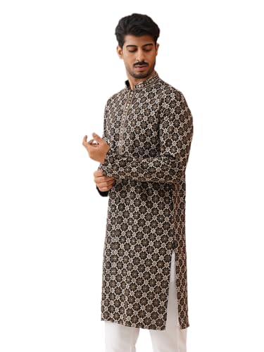 Image of Jompers Embroidered Kurta Pyjama Set For Men (,)