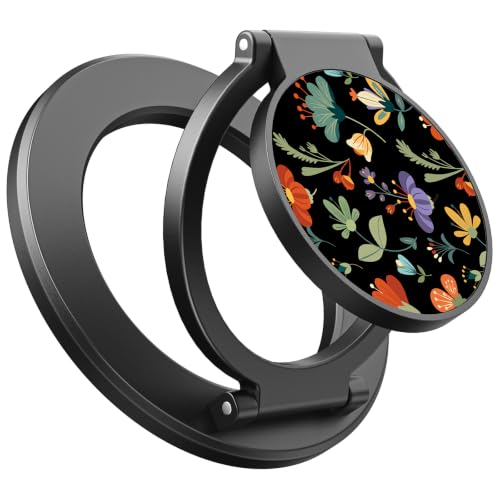 Image of SUPERONE Dual-Side MagSafe Phone Grip, Floral Pattern Kickstand for MagSafe