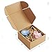 Eupako Small Shipping Boxes 4x4x2 Inches - 50 Pack Brown Corrugated Cardboard boxes for Packaging Small Business, Mailer Box