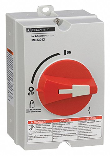 Square D Nonfusible Enclosed Disconnect Switch, General Duty, 25 HP @ 600VAC