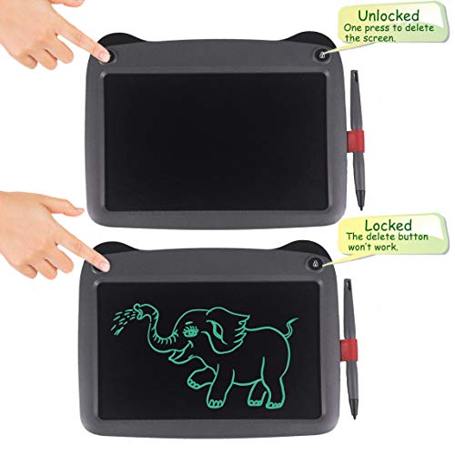 JRD&BS WINL LCD Writing Tablet and Drawing Board for Kids Toys for 3-12 Years Old Girls, 8.5 inch Drawing and Writing Board with Lock Erase Button for School (Gray33)