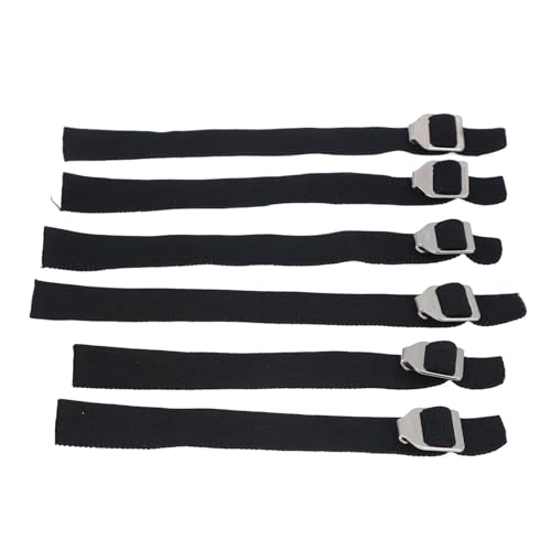 RiToEasysports Catcher Shin Guard Straps, 6PCS Baseball Catchers Gear Straps Professional Breathable Stretchy Adjustable Baseball Leg Guard Straps with Rustproof Metal Buckles