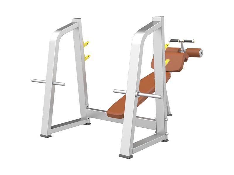 powermax fitness cs-026 olympic decline bench, target your chest deltoid core muscles | achieve lower chest definition and strength with adjustable squat rack - ideal for home gyms and fitness enthusiasts