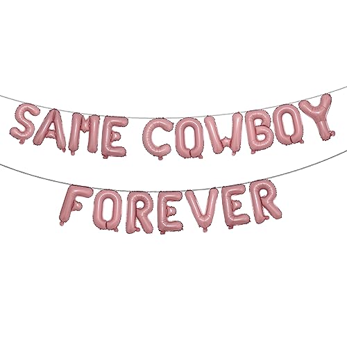 Same Cowboy Forever Balloons Same Cowboy Forever Bachelorette Decoration Western Bachelorette Party Decorations Cowgirl Nashville Bridal Shower Supplies (COWBOY Pink)