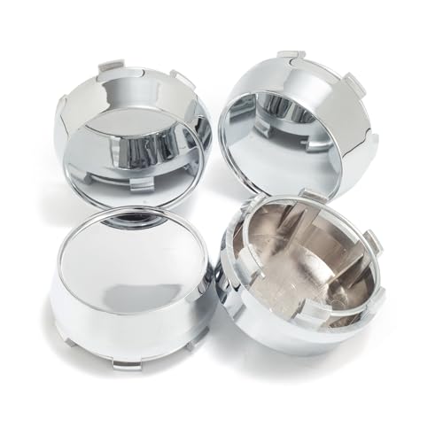 4Pcs 2.36in / 60mm Car Wheel Center Caps for Wheel Rim Center 2.36" OD / 2.2" ID Chrome Snap-On Hub Caps