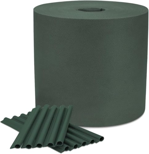 COVER IT Verde Rotolo Frangivista da Esterno 19cmx33m - Frangivista per Recinzione Giardino Peso Base 150 g/m2 - Strisce Frangivista PVC - Ombreggiante per Recinzione