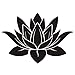 DNVEN (32"w x 22"h) Black Lotus Flower Hindu Buddha Indian Lotus Yoga Mandala Tribal Wall Vinyl Sticker Decals Decor Art Bedroom Mural (Lotus)