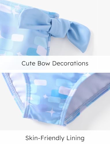 Disney Princess Toddler Girls Two Piece Tankini Top and Bow Tie Bikini Bottom Beach Swimwear Set4