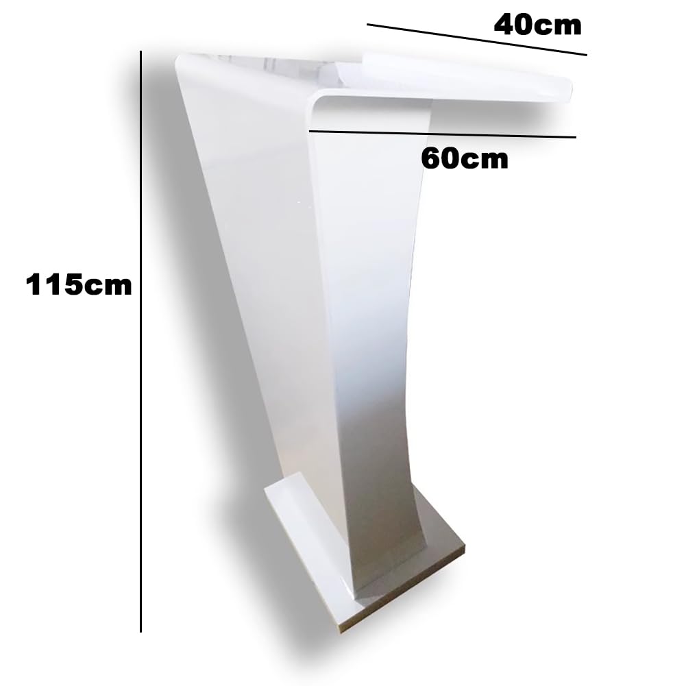Podium en acrylique transparent avec 2 niveaux d'espace de rangement pour salle de classe, église, restaurant, séminaire et événements scolaires