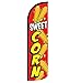 4 Less Co SWEET CORN - Windless Swooper Flag Feather Banner Sign 3x11.5 ft Tall (Flag Only) rq