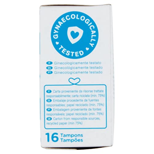 Miniatura 4 de Tampones OB ProComfort Ultimate Comfort (1 x 16), tampones de absorbencia normal sin sustancias químicas nocivas ni fragancia, tampones sin aplicador no blanqueados con cloro (Paquete de 4)