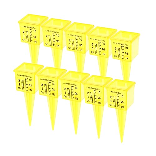 KESYOO 10Pcs Outdoor Rain Gauge Accurate Plastic Rainfall Measuring Tool for Lawn and Garden Durable Transparent Rain Measuring Gauges for Accurate Water Measurement