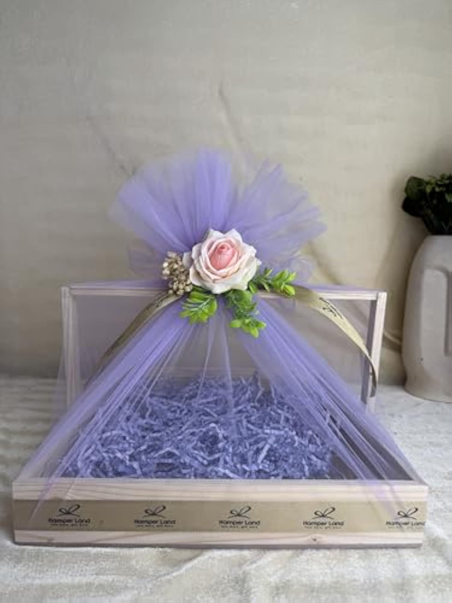 Pine Wood Tray with Handle - Wedding Decor