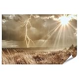 islandburner Premium Poster Dramatisches Gewitter Wandbild 