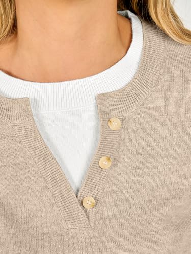 Image of ANRABESS Sweaters for Women 2026 Fall Long Sleeve Lightweight Pullover Tops