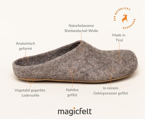 Chaussons Mules Magicfelt AR 713 d'exception en feutre et doublure chaude - 3