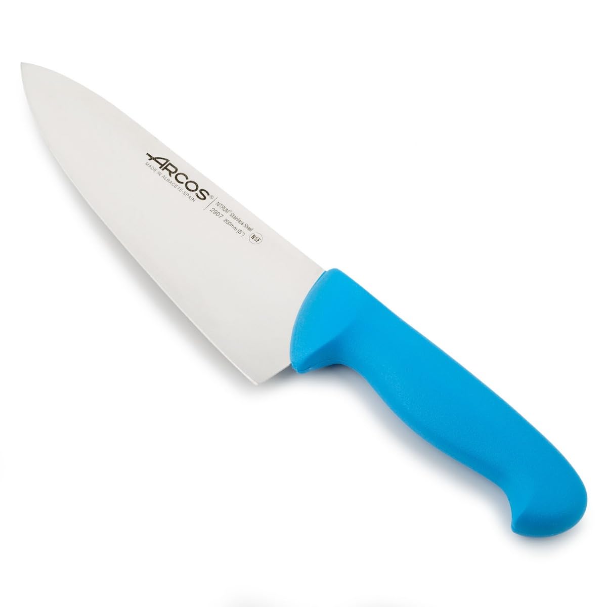 Arcos Cuchillo Chef con Hoja Acero Inoxidable Nitrum 200 mm. Cuchillo Cocina Profesional multipropósito. Mango ergonómico Polipropileno. Serie 2900. Color Negro. — view 12