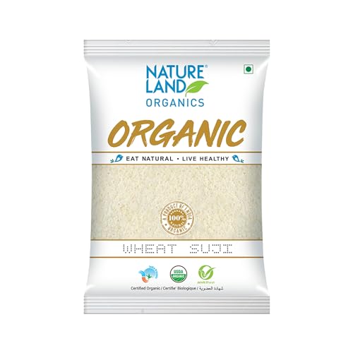 Image of Natureland Organics Wheat Suji / Sooji 500 Gm (Pack of 5) - Organic Sooji