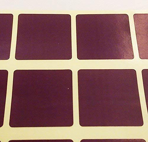 Audioprint Ltd. 10mm Squares Colour Code ID Dots Blank Price Stickers Sticky Labels Dark Purple 600 Pack
