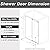 Sunrosa 60" W x 76" H Frameless Shower Door, Sliding Shower Door with Soft Close System, Glass Shower Door with 3/8" (10 mm) Clear SGCC Tempered Glass, Brushed Gold