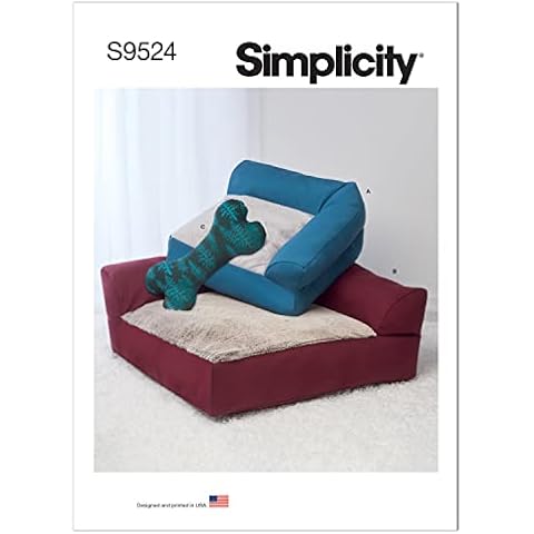 Simplicity Pet Bed and Dog Toy Sewing Pattern Kit Cover