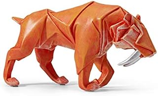 Amoy-Art Leopard Statue Sculpture Dinosaur Arts Figurine Animal Gifts Polyresin Decor 24cm