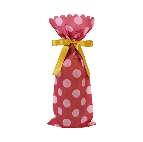 カクケイ 巾着袋 不織布 ワイン用 10枚 ボルドーFK3061