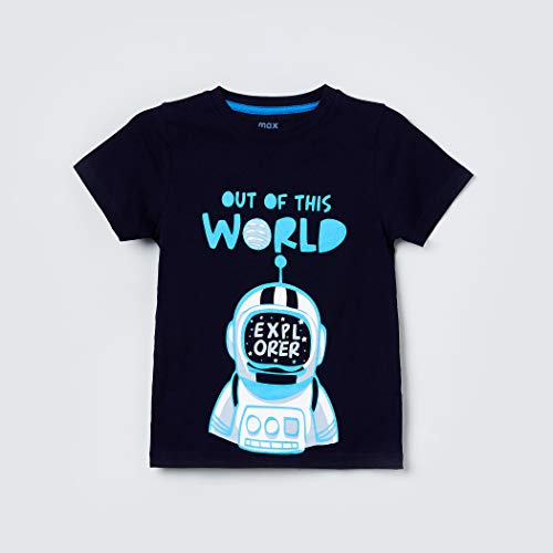 Image of Max Boy's Solid Regular Fit Tshirt