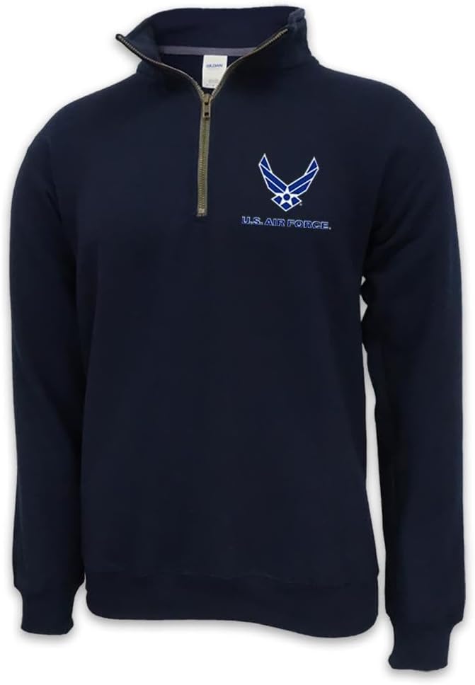Armed Forces Gear Air Force Wings Men's Logo 1/4 Zip Sweatshirt