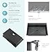 ATTOP 33 Inch Black Large Single Bowl Drop in Kitchen Sink,33x22 Inch Nano Black Stainless Steel Handmade Drop in Single Bowl Kitchen Sink