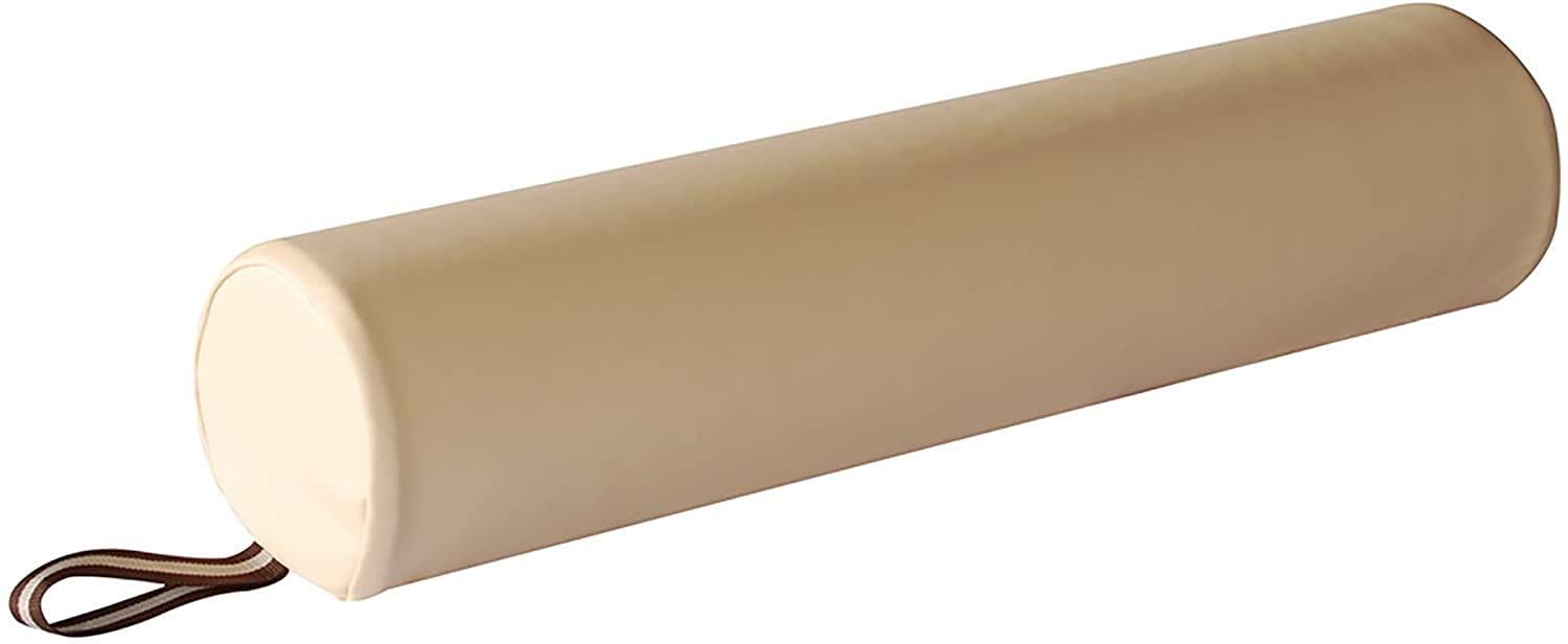 Master Health Product Cream Massage Bolster,Pillow Cushion Pillow, Pu Upholstery, 100% Memory Foam, For Massage/Spa/Beauty/Tattoo/Back Pain Relief (, 6" 3/4-Round)