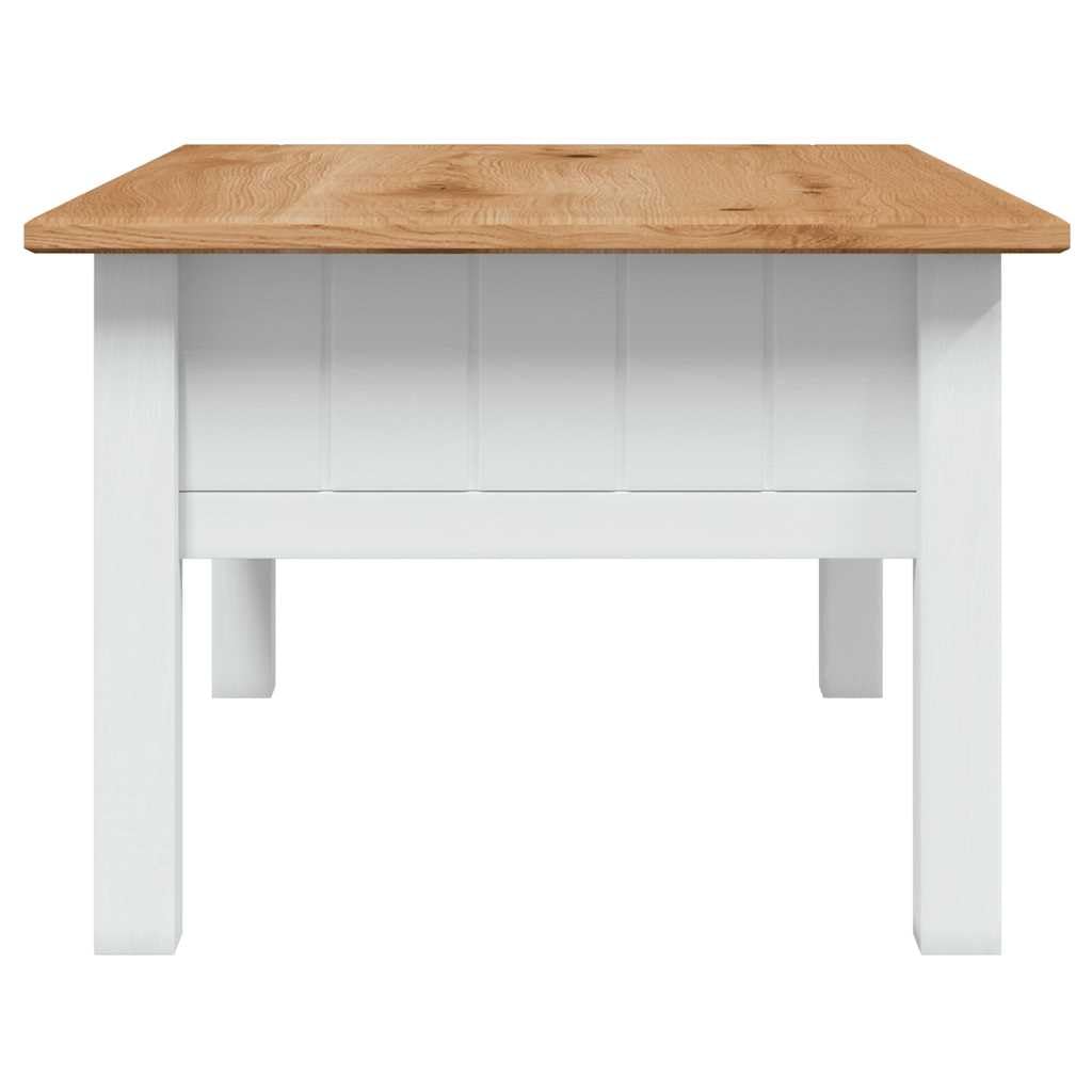 vidaXL Mesa Centro Madera de Pino Estilo Panamá Mobiliario Duradera Robusta Resistente Práctica Funcional Elegante Moderna Útil Blanca 100x60x45cm