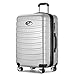 Andreas Dell REISEKOFFER Trolley Koffer 24" L Koffer TSA GUMMIROLLEN 360° Silber/Schwarz