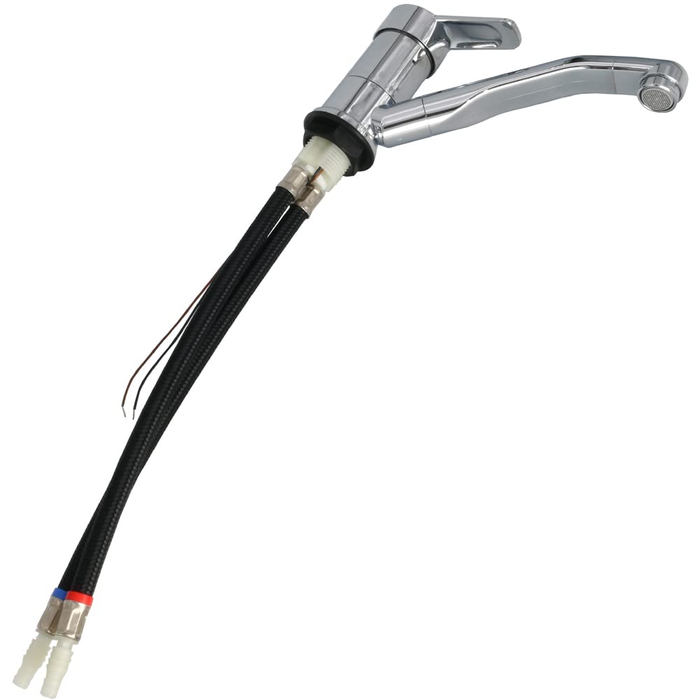 Parma - Grifo monomando para caravana, caravana, camping, barco + interruptor, cromado