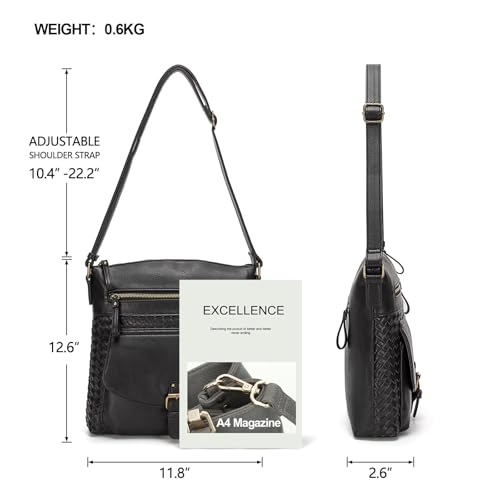 Image of KouLi Buir Crossbody Purses for Women - PU Leather Shoulder Handbags Sling Bag Crossboby Bags Medium Multi Pockets