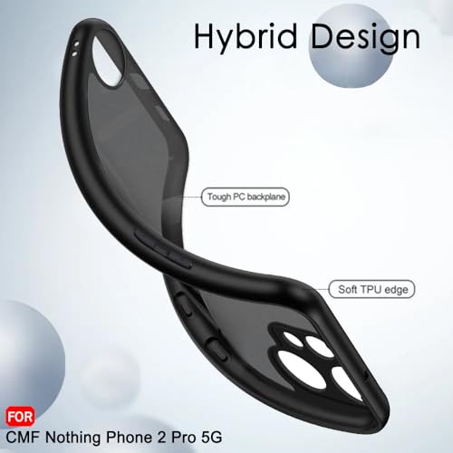 Image of TheGiftKart Back Cover for OnePlus Nord 6 / CE 6 5G Case | Hard Translucent Smoke Matte Back | Hybrid Shockproof Design | 360 Degree Protection OnePlus Nord 6 / CE 6 Back Cover (PC & TPU, Black Sides)