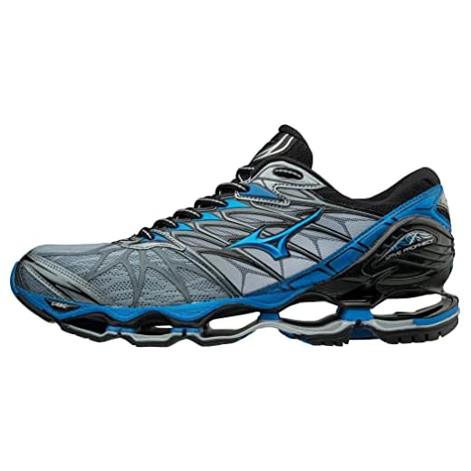 Mizuno Wave Prophecy 7, Zapatillas de Running para Hombre, Gris (Tradewinds/Divablue/Black 24), 44 EU